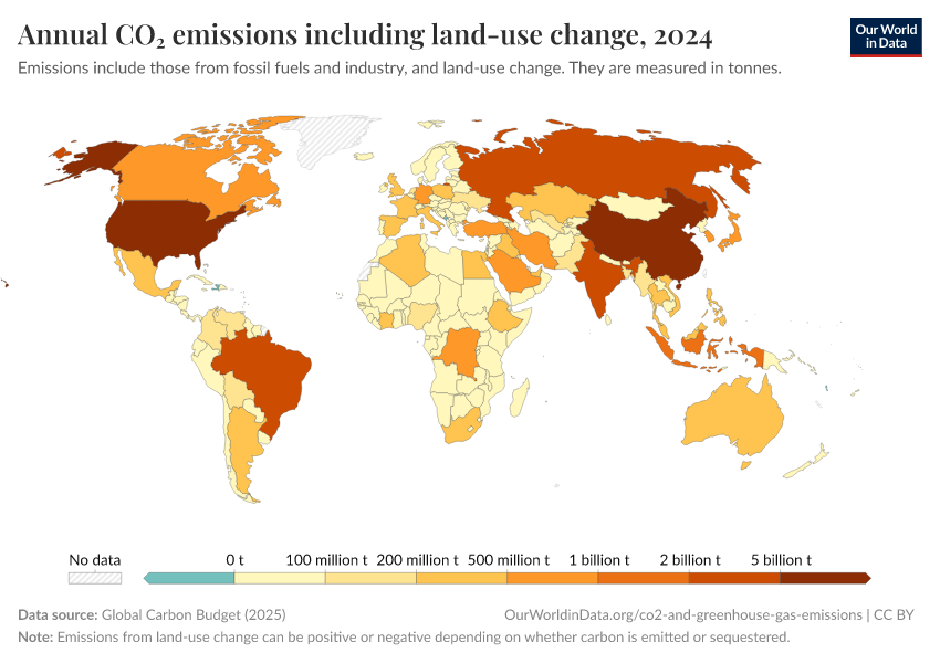 A thumbnail of the "Annual CO₂ emissions including land-use change" chart