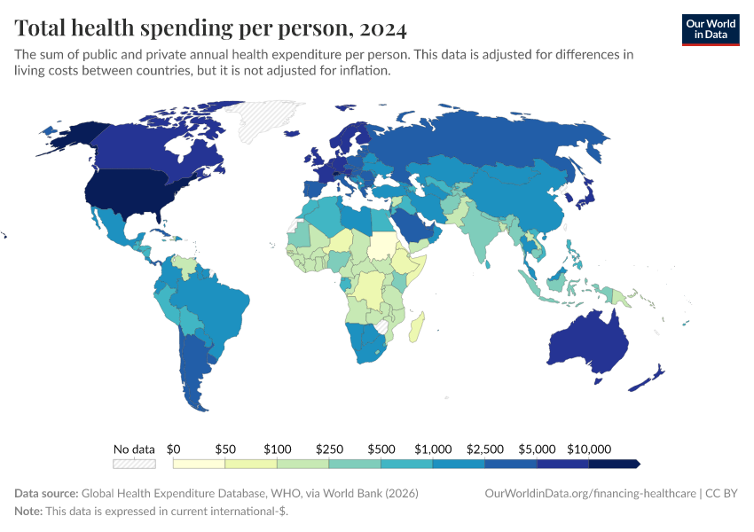 A thumbnail of the "Total health expenditure per person" chart