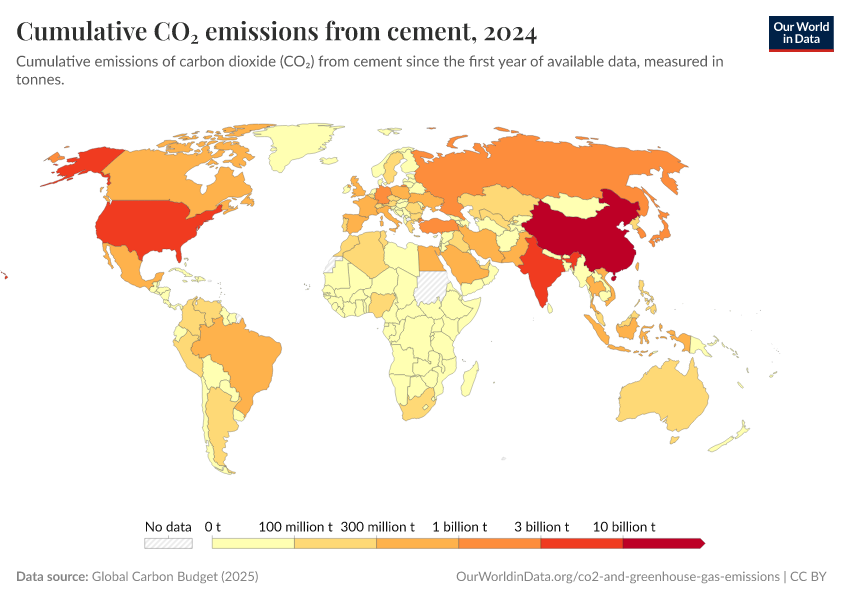 A thumbnail of the "Cumulative CO₂ emissions from cement" chart