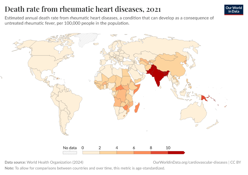 A thumbnail of the "Death rate from rheumatic heart diseases" chart