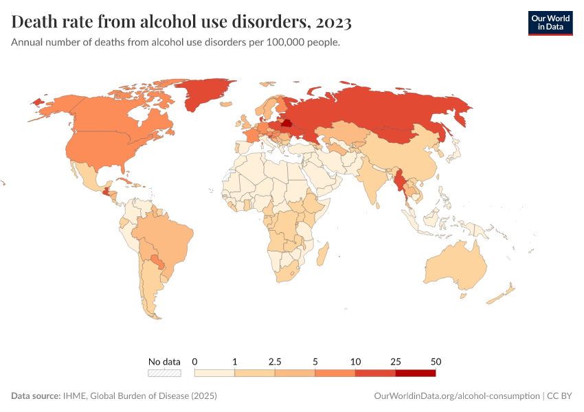 A thumbnail of the "Death rate from alcohol use disorders" chart