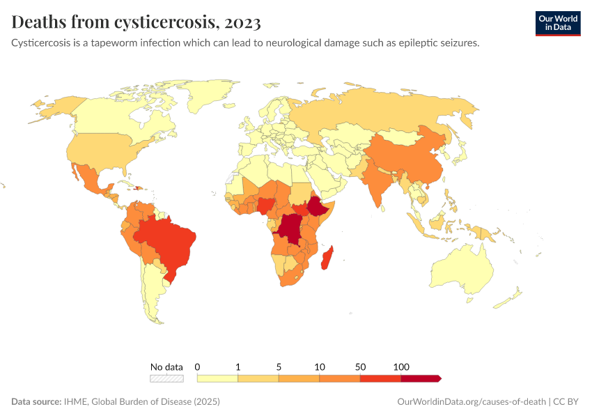 A thumbnail of the "Deaths from cysticercosis" chart