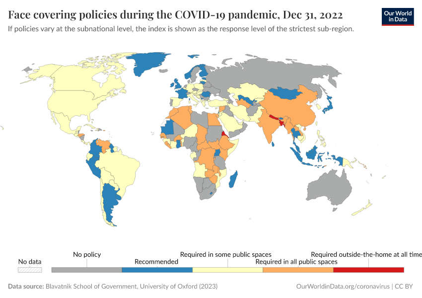 A thumbnail of the "Face covering policies during the COVID-19 pandemic" chart
