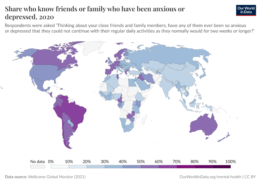 A thumbnail of the "Share who know friends or family who have been anxious or depressed" chart