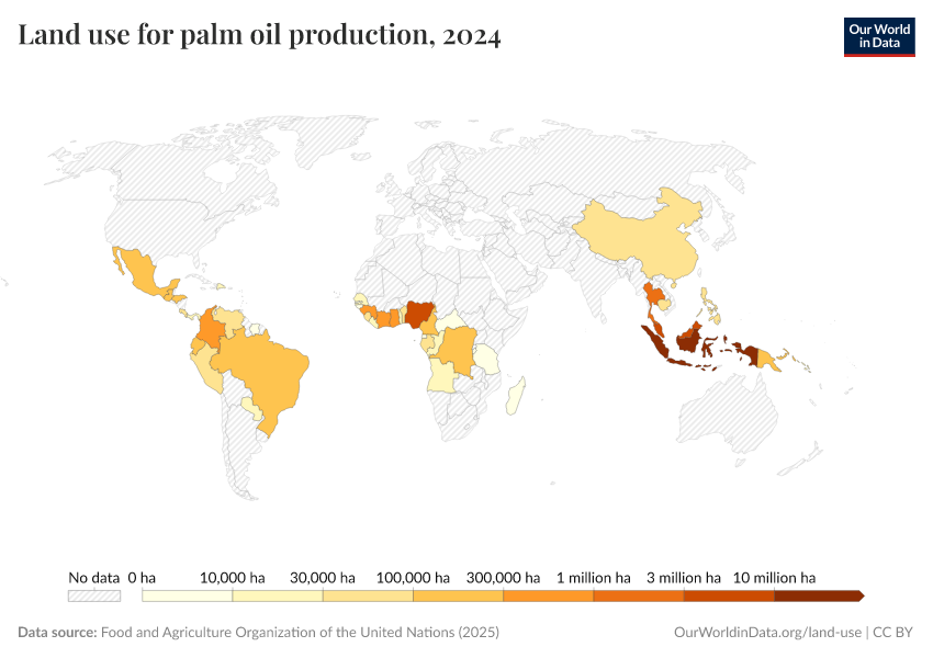 A thumbnail of the "Land use for palm oil production" chart