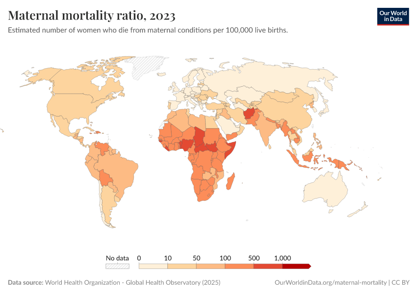 A thumbnail of the "Maternal mortality ratio" chart