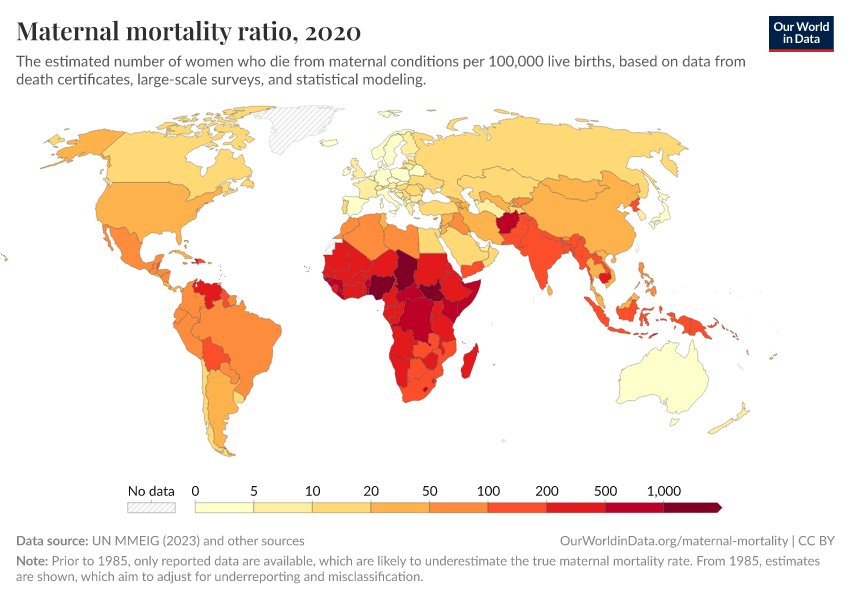 A thumbnail of the "Maternal mortality ratio" chart
