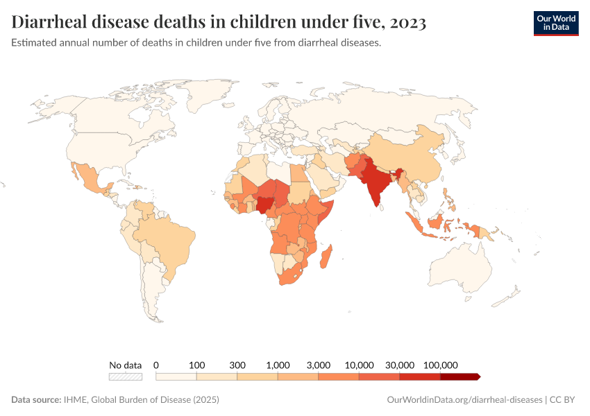 A thumbnail of the "Diarrheal diseases death rate in children under five" chart