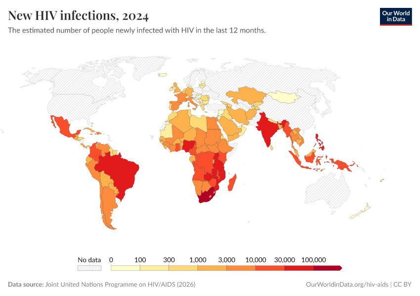 A thumbnail of the "New HIV infections" chart