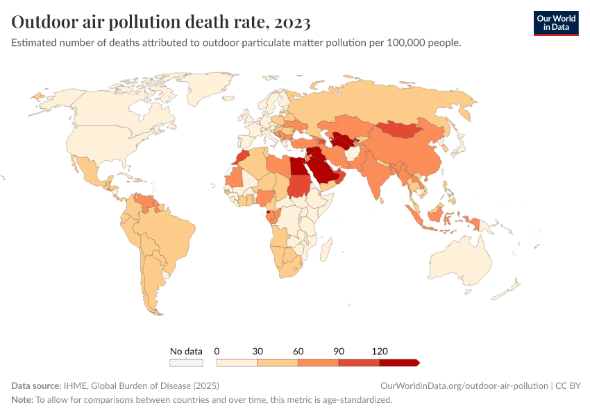 A thumbnail of the "Outdoor air pollution death rate" chart