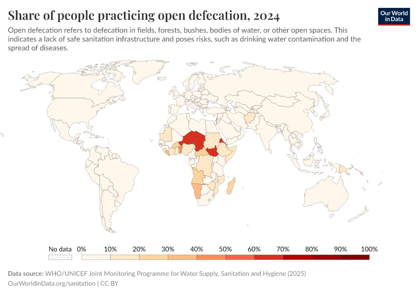A thumbnail of the "Share of people practicing open defecation" chart