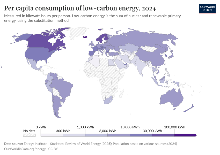 A thumbnail of the "Per capita consumption of low-carbon energy" chart