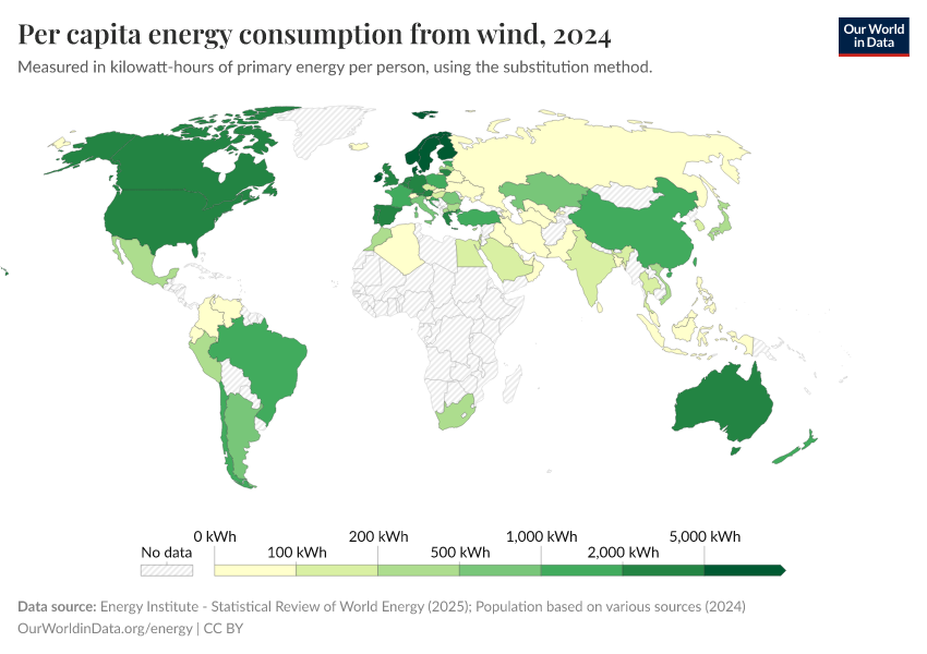 A thumbnail of the "Per capita energy consumption from wind" chart
