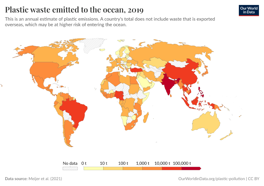 A thumbnail of the "Plastic waste emitted to the ocean" chart