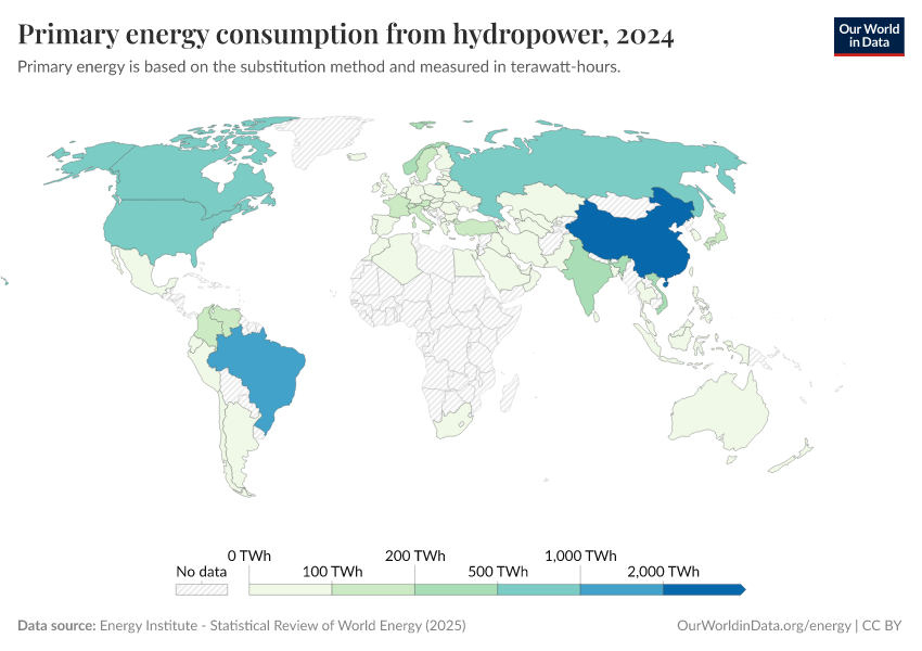 A thumbnail of the "Primary energy consumption from hydropower" chart