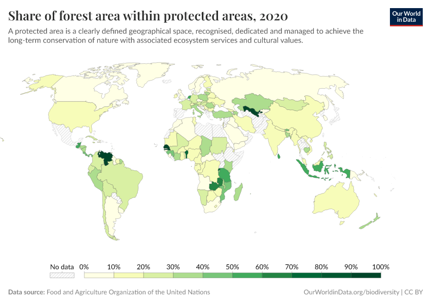 A thumbnail of the "Share of forest area within protected areas" chart