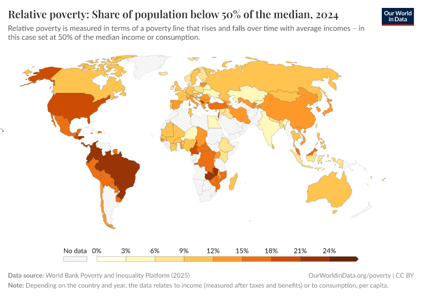 A thumbnail of the "Relative poverty: Share of people below 50% of median income" chart