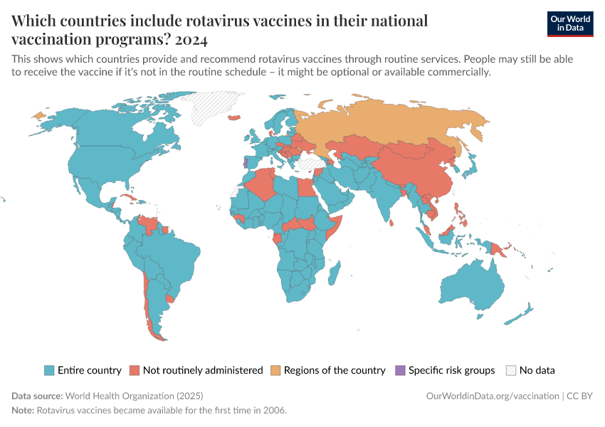 A thumbnail of the "Which countries include rotavirus vaccines in their national vaccination programs?" chart
