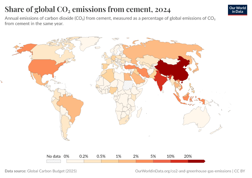 A thumbnail of the "Share of global CO₂ emissions from cement" chart
