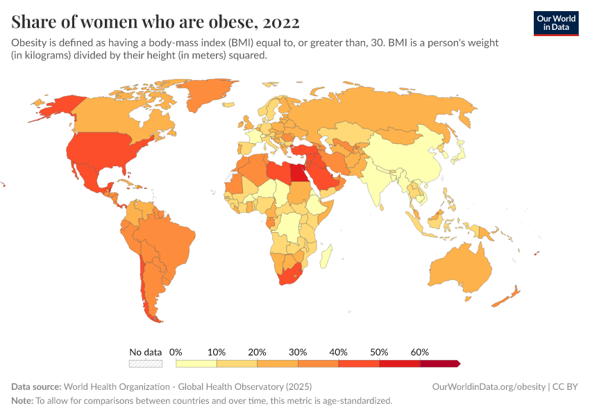 A thumbnail of the "Share of women who are obese" chart