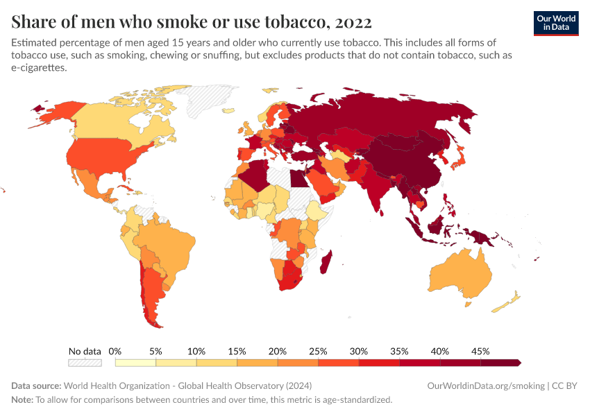 A thumbnail of the "Share of men who smoke or use tobacco" chart