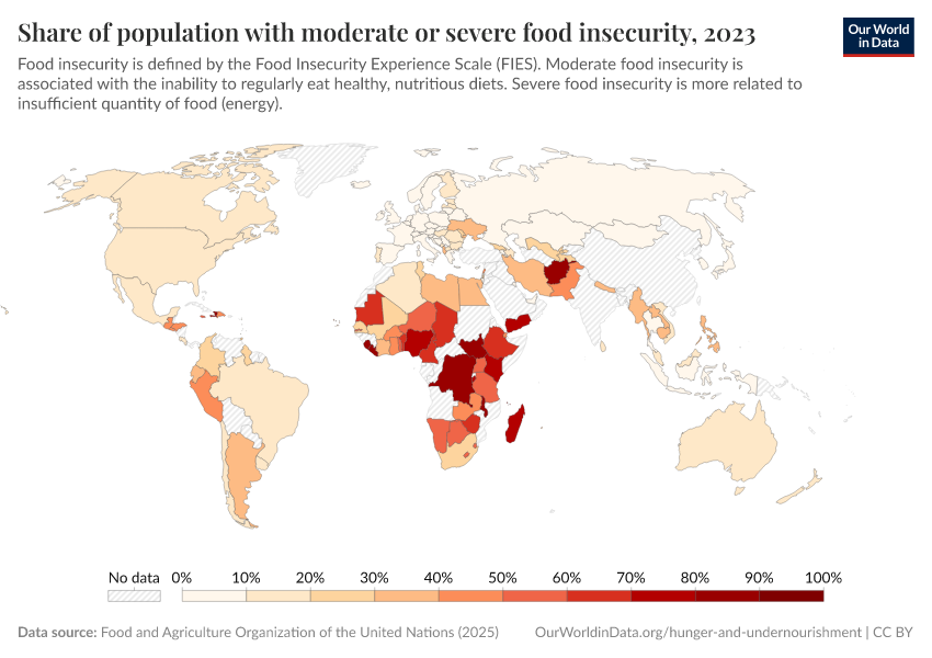 A thumbnail of the "Share of population with moderate or severe food insecurity" chart