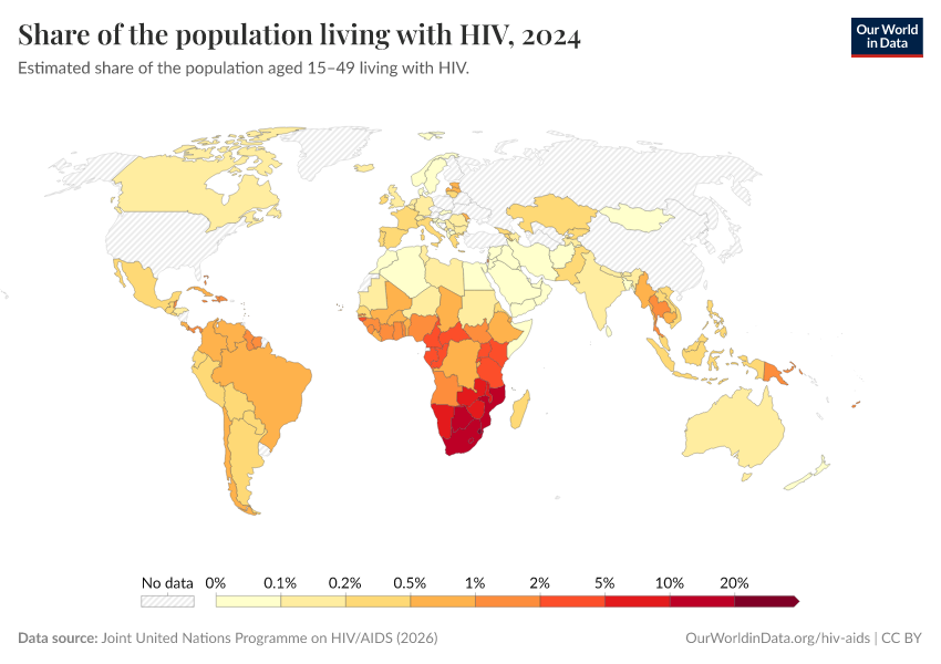 A thumbnail of the "Share of the population living with HIV" chart