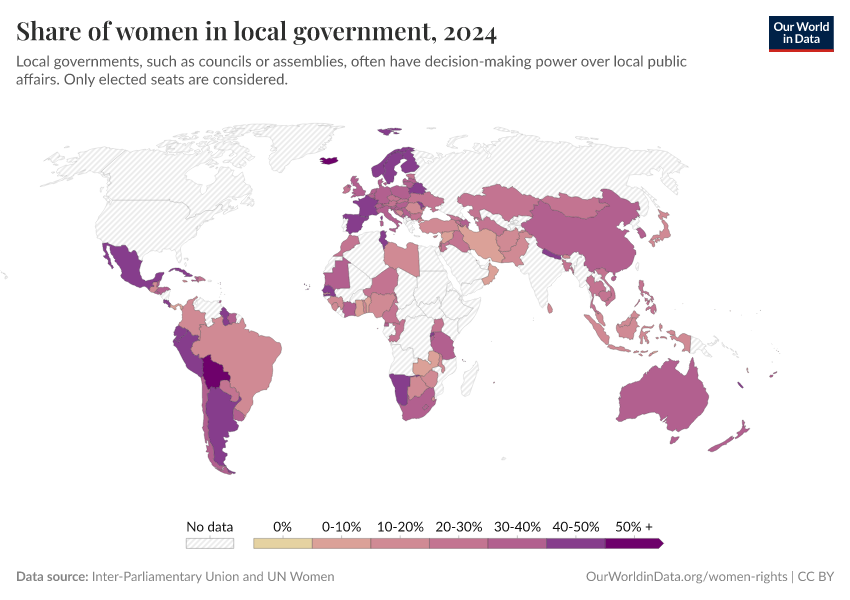 A thumbnail of the "Share of women in local government" chart