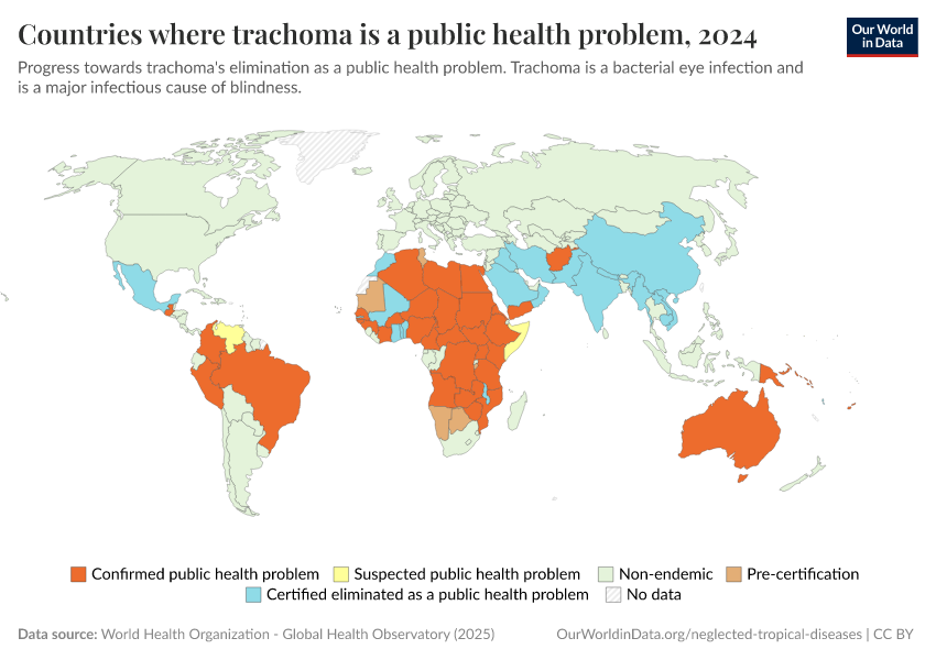 A thumbnail of the "Countries where trachoma is a public health problem" chart