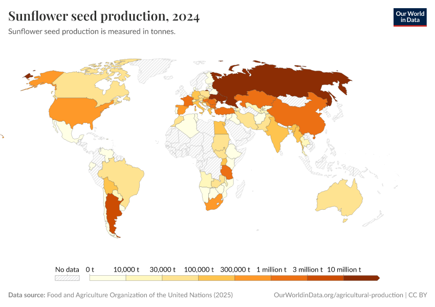 A thumbnail of the "Sunflower seed production" chart
