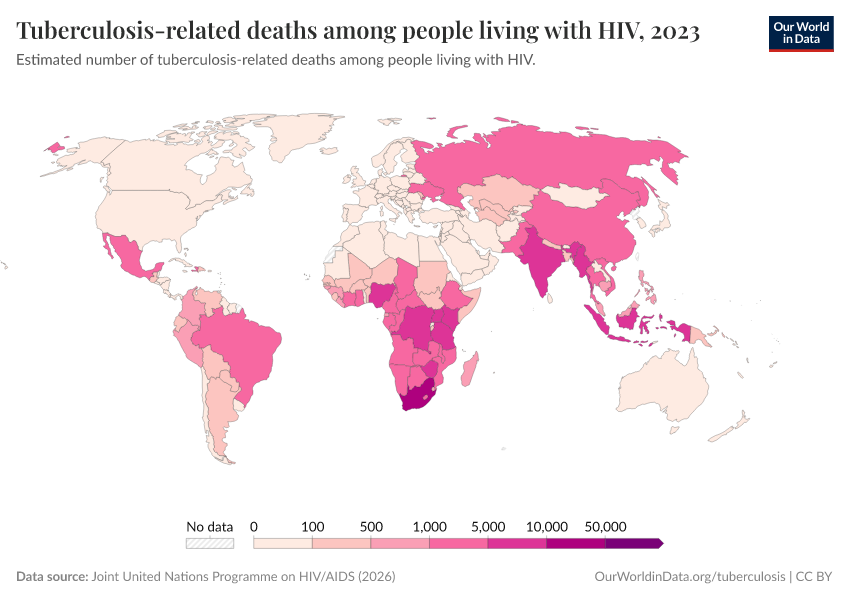 A thumbnail of the "Tuberculosis-related deaths among people living with HIV" chart