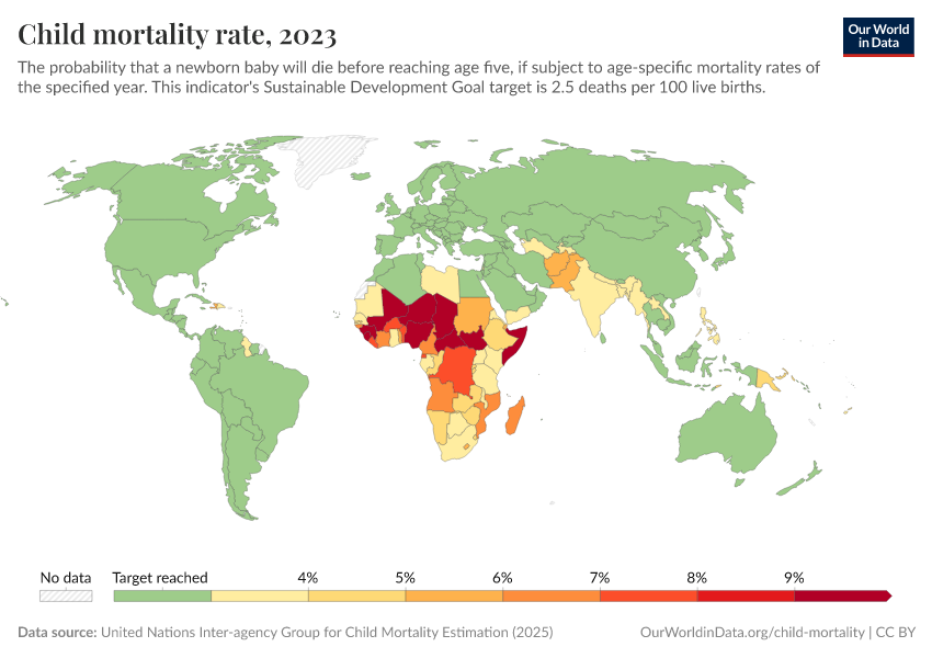 A thumbnail of the "Child mortality rate" chart