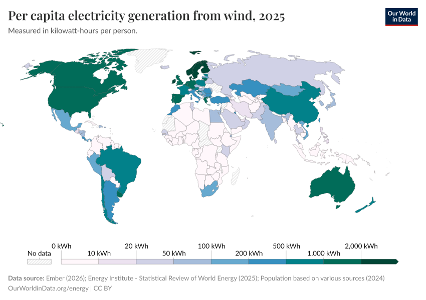 A thumbnail of the "Per capita electricity generation from wind" chart