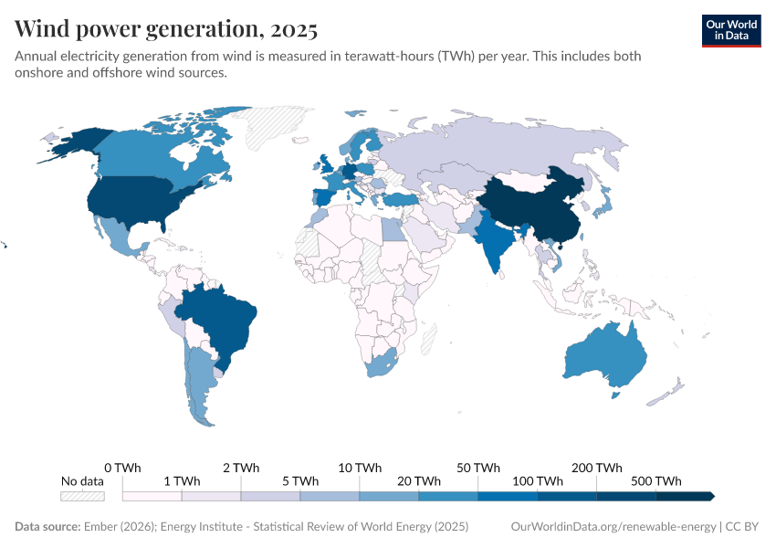 A thumbnail of the "Wind power generation" chart